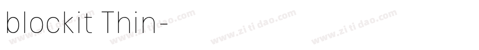 blockit Thin字体转换